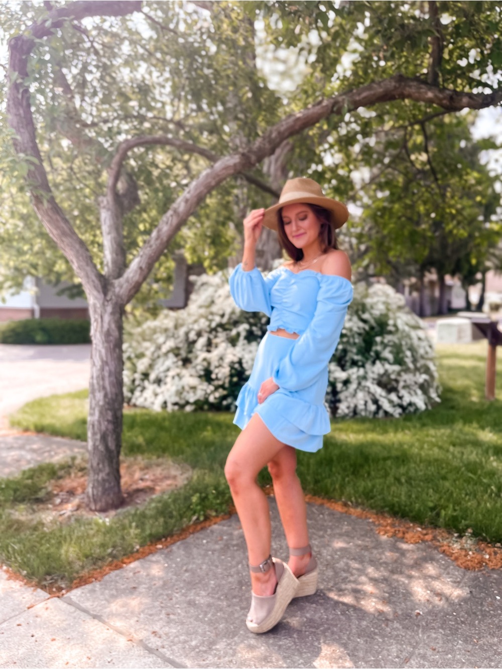 Light Blue Ruffle Matching Set - Picture 4 of 8
